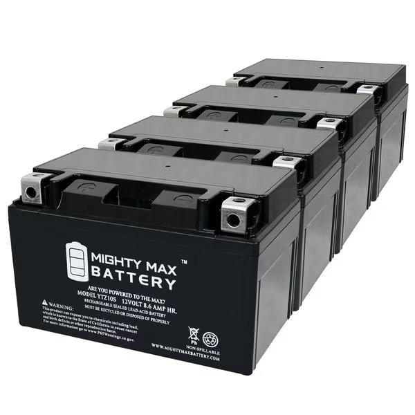 YTZ10S 12V 8.6AH Replacement Battery compatible with KTM SMC 690 R 12-13 - 4PK, Mighty Max Battery, Mfr#: MAX4019377